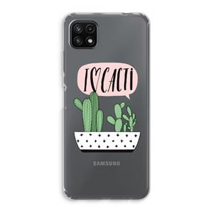 CaseCompany I love cacti: Samsung Galaxy A22 5G Transparant Hoesje
