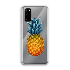 CaseCompany Grote ananas: Samsung Galaxy S20 Transparant Hoesje