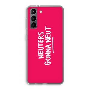 CaseCompany Neuters (roze): Samsung Galaxy S21 Transparant Hoesje