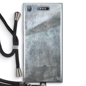 CaseCompany Grey Stone: Sony Xperia XZ1 Transparant Hoesje met koord
