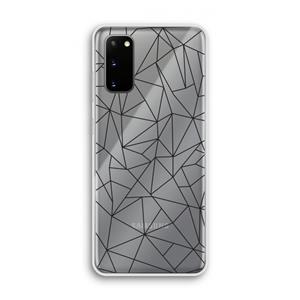 CaseCompany Geometrische lijnen zwart: Samsung Galaxy S20 Transparant Hoesje