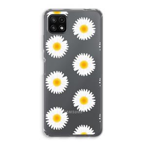 CaseCompany Margrietjes: Samsung Galaxy A22 5G Transparant Hoesje