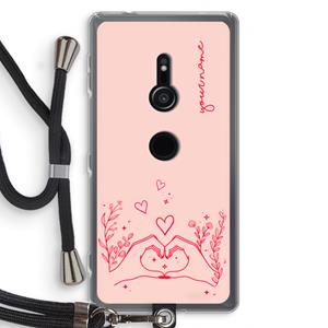 CaseCompany Love is in the air: Sony Xperia XZ2 Transparant Hoesje met koord