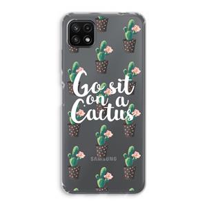 CaseCompany Cactus quote: Samsung Galaxy A22 5G Transparant Hoesje