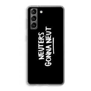 CaseCompany Neuters (zwart): Samsung Galaxy S21 Transparant Hoesje