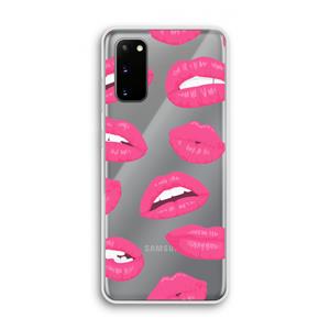 CaseCompany Bite my lip: Samsung Galaxy S20 Transparant Hoesje