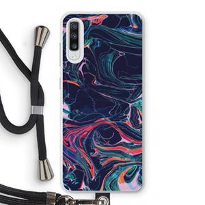 CaseCompany Light Years Beyond: Samsung Galaxy A70 Transparant Hoesje met koord