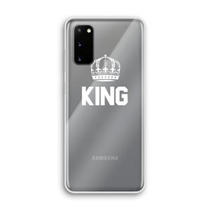 CaseCompany King zwart: Samsung Galaxy S20 Transparant Hoesje