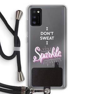 CaseCompany Sparkle quote: Samsung Galaxy A41 Transparant Hoesje met koord
