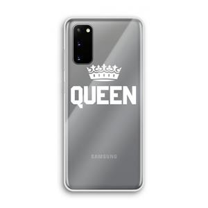 CaseCompany Queen zwart: Samsung Galaxy S20 Transparant Hoesje