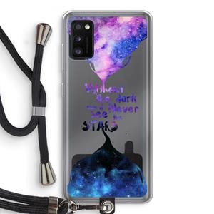 CaseCompany Stars quote: Samsung Galaxy A41 Transparant Hoesje met koord