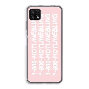 CaseCompany Hotline bling pink: Samsung Galaxy A22 5G Transparant Hoesje