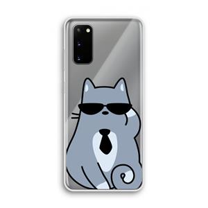 CaseCompany Cool cat: Samsung Galaxy S20 Transparant Hoesje