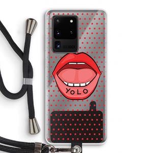 CaseCompany Yolo Denise: Samsung Galaxy S20 Ultra Transparant Hoesje met koord