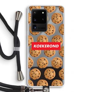 CaseCompany Koekerond: Samsung Galaxy S20 Ultra Transparant Hoesje met koord