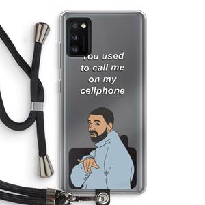 CaseCompany Hotline bling: Samsung Galaxy A41 Transparant Hoesje met koord