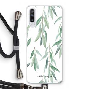 CaseCompany Branch up your life: Samsung Galaxy A70 Transparant Hoesje met koord