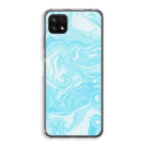 CaseCompany Waterverf blauw: Samsung Galaxy A22 5G Transparant Hoesje