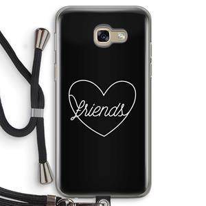 CaseCompany Friends heart black: Samsung Galaxy A5 (2017) Transparant Hoesje met koord