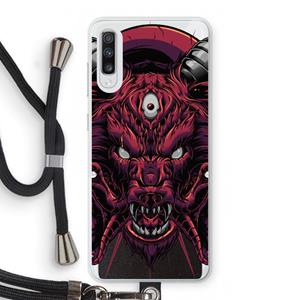 CaseCompany Hell Hound and Serpents: Samsung Galaxy A70 Transparant Hoesje met koord