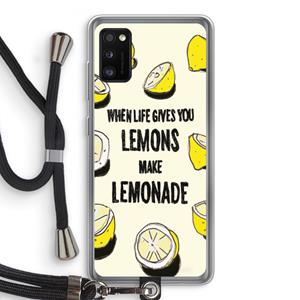 CaseCompany Lemonade: Samsung Galaxy A41 Transparant Hoesje met koord