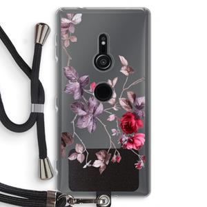 CaseCompany Mooie bloemen: Sony Xperia XZ2 Transparant Hoesje met koord