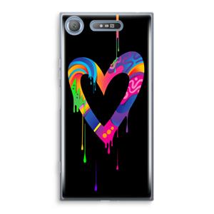 CaseCompany Melts My Heart: Sony Xperia XZ1 Transparant Hoesje