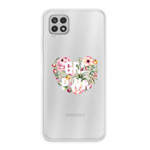 CaseCompany GRL PWR Flower: Samsung Galaxy A22 4G Transparant Hoesje
