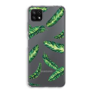 CaseCompany Lange bladeren: Samsung Galaxy A22 5G Transparant Hoesje