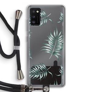 CaseCompany Simple leaves: Samsung Galaxy A41 Transparant Hoesje met koord