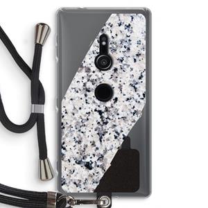 CaseCompany Gespikkelde marmer: Sony Xperia XZ2 Transparant Hoesje met koord
