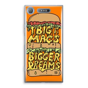 CaseCompany Big Macs Bigger Dreams: Sony Xperia XZ1 Transparant Hoesje