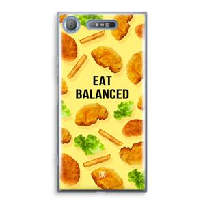 CaseCompany Eat Balanced: Sony Xperia XZ1 Transparant Hoesje