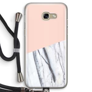CaseCompany A touch of peach: Samsung Galaxy A5 (2017) Transparant Hoesje met koord