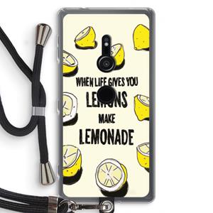 CaseCompany Lemonade: Sony Xperia XZ2 Transparant Hoesje met koord