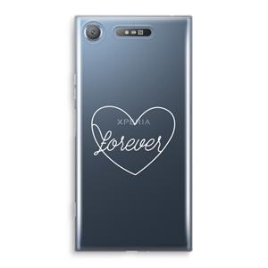CaseCompany Forever heart pastel: Sony Xperia XZ1 Transparant Hoesje