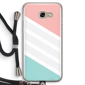 CaseCompany Strepen pastel: Samsung Galaxy A5 (2017) Transparant Hoesje met koord