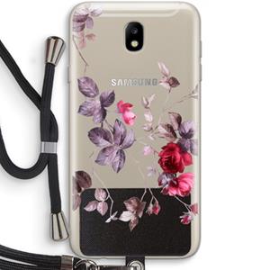 CaseCompany Mooie bloemen: Samsung Galaxy J7 (2017) Transparant Hoesje met koord