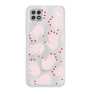 CaseCompany Hands pink: Samsung Galaxy A22 4G Transparant Hoesje