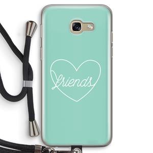 CaseCompany Friends heart pastel: Samsung Galaxy A5 (2017) Transparant Hoesje met koord