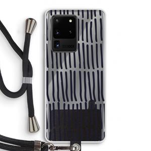 CaseCompany Moroccan stripes: Samsung Galaxy S20 Ultra Transparant Hoesje met koord