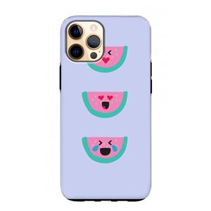 CaseCompany Smiley watermeloen: iPhone 12 Pro Max Tough Case