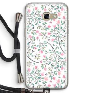 CaseCompany Sierlijke bloemen: Samsung Galaxy A5 (2017) Transparant Hoesje met koord