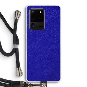 CaseCompany Majorelle Blue: Samsung Galaxy S20 Ultra Transparant Hoesje met koord