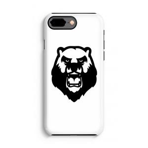 CaseCompany Angry Bear (white): iPhone 8 Plus Tough Case