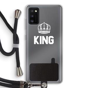 CaseCompany King zwart: Samsung Galaxy A41 Transparant Hoesje met koord