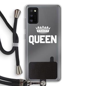 CaseCompany Queen zwart: Samsung Galaxy A41 Transparant Hoesje met koord