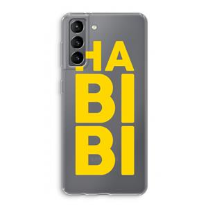 CaseCompany Habibi Blue: Samsung Galaxy S21 Transparant Hoesje