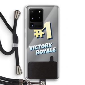 CaseCompany Victory Royale: Samsung Galaxy S20 Ultra Transparant Hoesje met koord