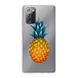 CaseCompany Grote ananas: Samsung Galaxy Note 20 / Note 20 5G Transparant Hoesje